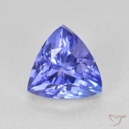 Tanzanite naturale blu da 1,53 ct, trillion, VVS