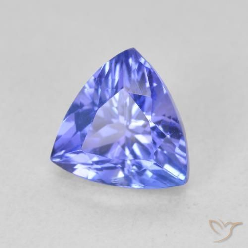 Tanzanite naturale blu da 1,53 ct, trillion, VVS