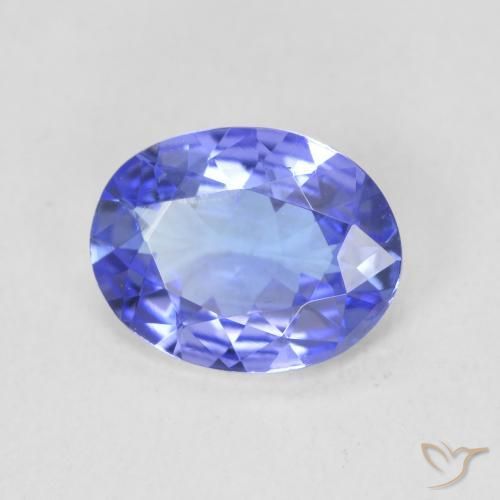 Tanzanite Blue violetto scuro naturale da 1.61 ct, Ovale, VVS