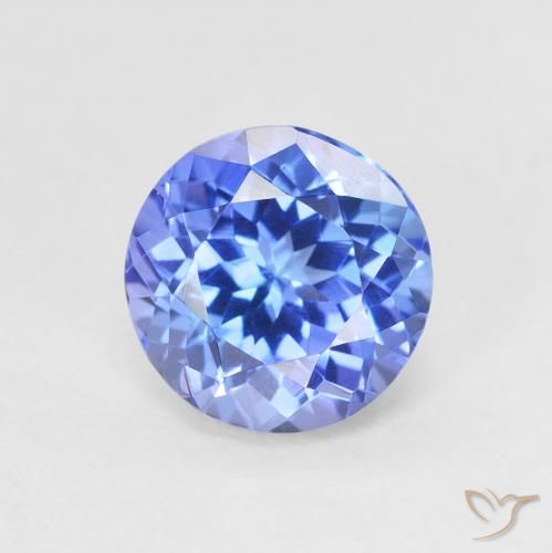 1.65ct Naturale Blue violetto scuro Tanzanite, Rotondo, VVS