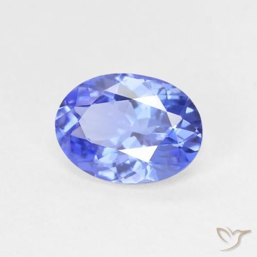 Tanzanite Blue violetto scuro naturale da 1.31 ct, Ovale, VVS