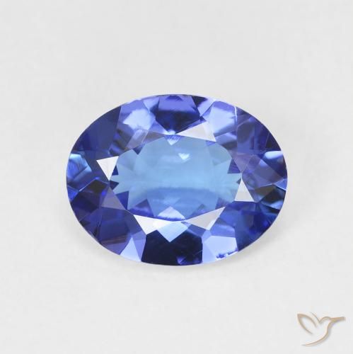 1.66ct Naturale Blu navy medio Tanzanite, Ovale, VVS