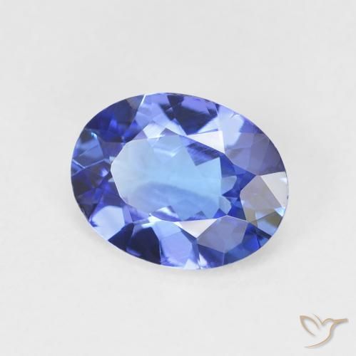 Tanzanite Blu navy medio naturale da 1.66 ct, Ovale, VVS