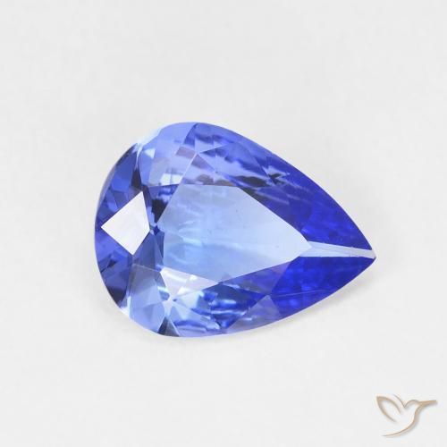 1.33ct Naturale Blu intenso Tanzanite, Forma a pera, VVS