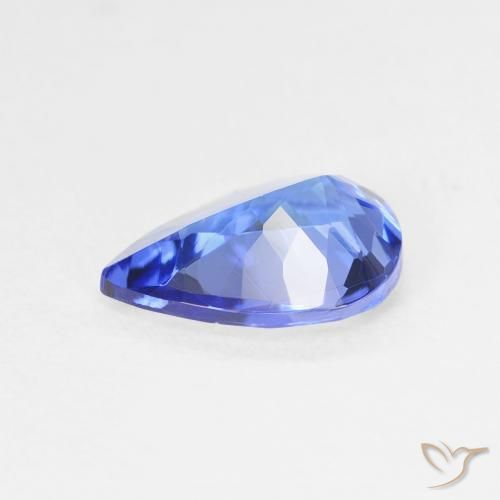 Tanzanite Blu intenso naturale da 1.33 ct, Forma a pera, VVS