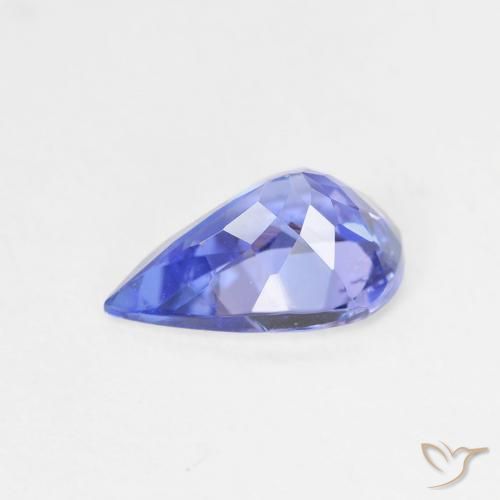 Tanzanite Blue violetto scuro naturale da 1.31 ct, Forma a pera, VVS
