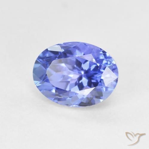 Tanzanite Blue violetto scuro naturale da 1.69 ct, Ovale, VVS
