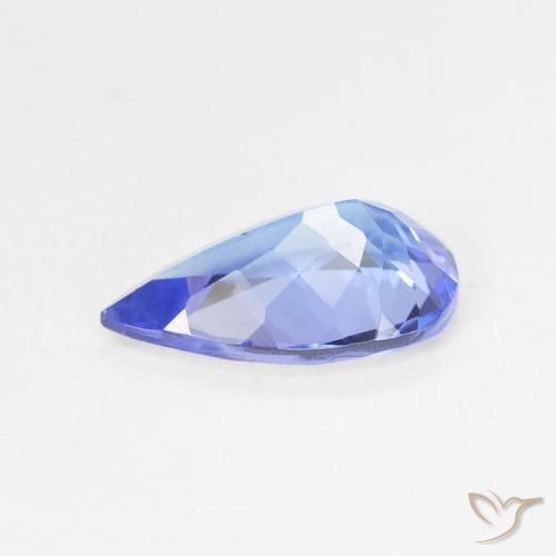 Tanzanite Blue violetto scuro naturale da 1.75 ct, Forma a pera, VS