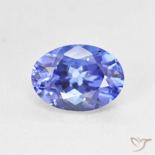 1.64ct Naturale Blue violetto scuro Tanzanite, Ovale, VVS