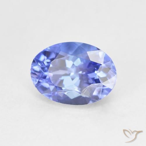 Tanzanite Blue violetto scuro naturale da 1.64 ct, Ovale, VVS