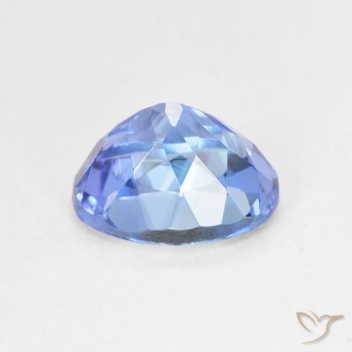 Tanzanite Blue violetto scuro naturale da 1.64 ct, Ovale, VVS