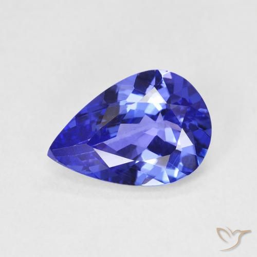 1.77ct Naturale Blu vivido Tanzanite, Forma a pera, VVS