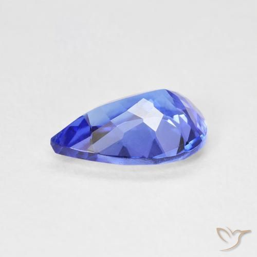 Tanzanite Blu vivido naturale da 1.77 ct, Forma a pera, VVS