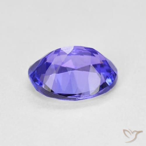 Tanzanite Intenso Viola Blu naturale da 1.86 ct, Ovale, VVS