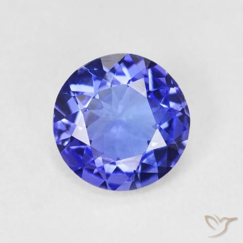 1.72ct Naturale Intenso Viola Blu Tanzanite, Rotondo, VVS