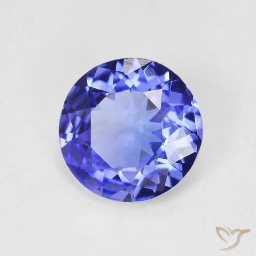 Tanzanite Intenso Viola Blu naturale da 1.72 ct, Rotondo, VVS