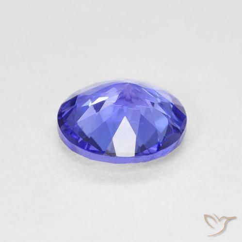 Tanzanite Intenso Viola Blu naturale da 1.72 ct, Rotondo, VVS