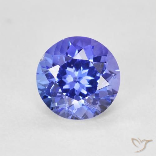 1.56ct Naturale Intenso Viola Blu Tanzanite, Rotondo, VVS-VS