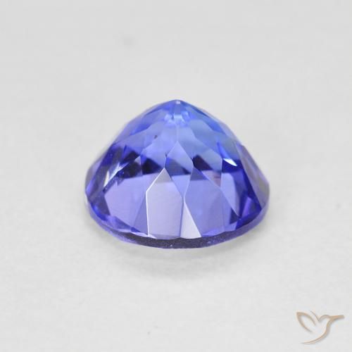 Tanzanite Intenso Viola Blu naturale da 1.56 ct, Rotondo, VVS-VS