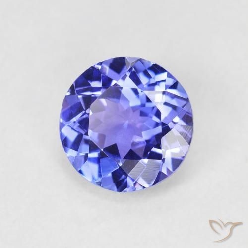 Tanzanite Viola Blu naturale da 1.32 ct, Rotondo, VVS-VS
