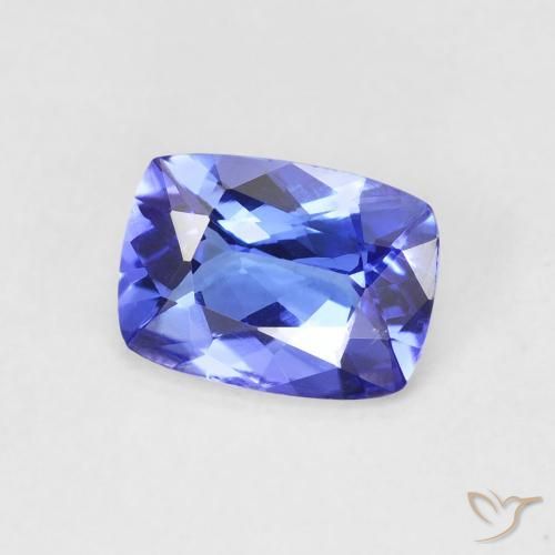 Tanzanite Blu intenso naturale da 1.33 ct, Cuscino, VVS-VS