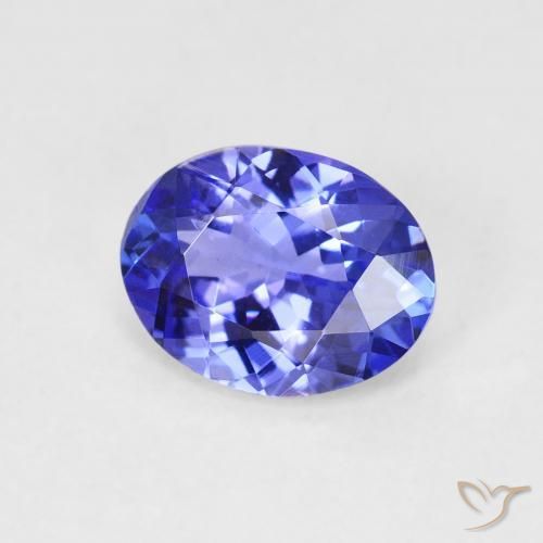 Tanzanite naturale blu da 1,73 ct, taglio ovale, VVS