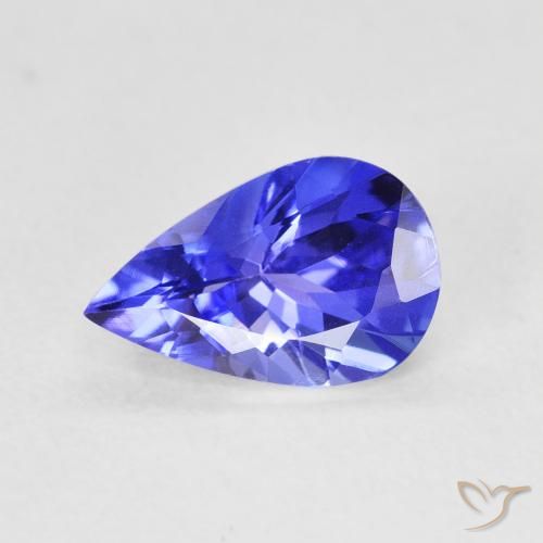 1.18ct Naturale Blu vivido Tanzanite, Forma a pera, VVS