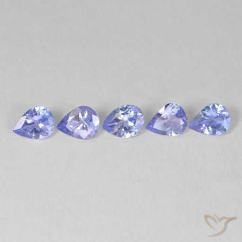 Gemme di Tanzanite Blu scuro naturale da 1.43 ct, Forma a pera, VVS-VS