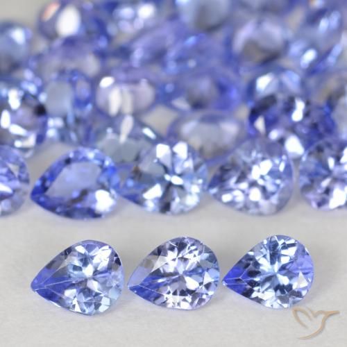 8.59ctw Naturale Viola elettrico blu Tanzanite, Forma a pera, VS