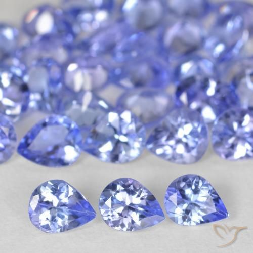 Gemme di Tanzanite Viola elettrico blu naturale da 8.59 ct, Forma a pera, VS