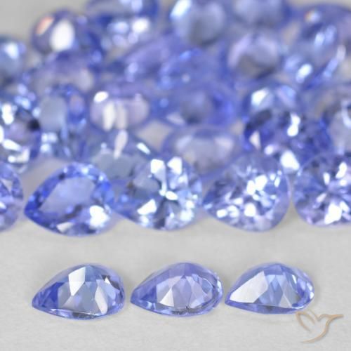 Gemme di Tanzanite Viola elettrico blu naturale da 8.59 ct, Forma a pera, VS