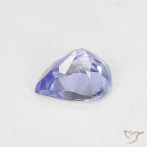 Tanzanite Viola Blu naturale da 0.38 ct, Forma a pera, VVS-VS