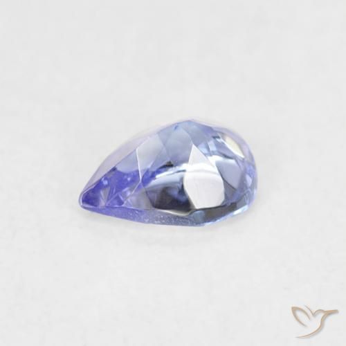 Tanzanite Viola Blu naturale da 0.35 ct, Forma a pera, VVS-VS