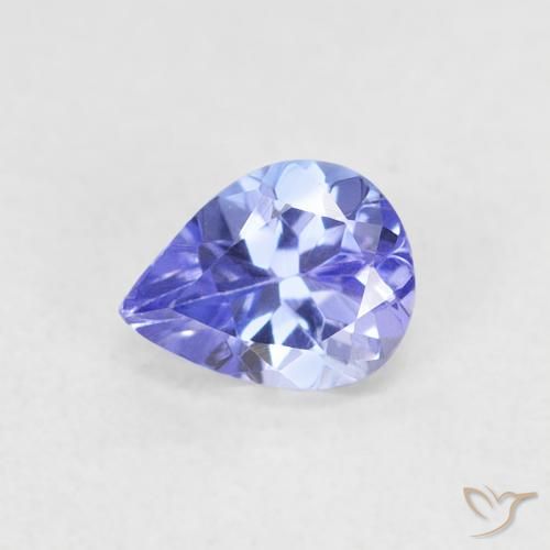 0.43ct Naturale Viola Blu Tanzanite, Forma a pera, VVS-VS