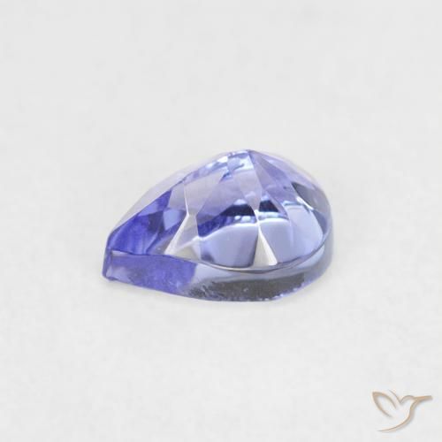 Tanzanite Viola Blu naturale da 0.43 ct, Forma a pera, VVS-VS