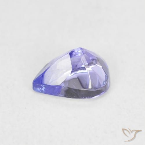 Tanzanite Viola Blu naturale da 0.41 ct, Forma a pera, VVS-VS