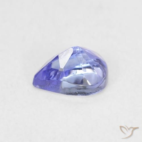 Tanzanite Viola Blu naturale da 0.41 ct, Forma a pera, VVS-VS
