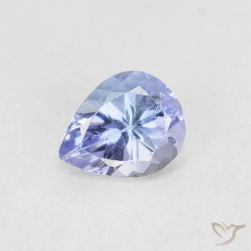 0.36ct Naturale Blu pastello Tanzanite, Forma a pera, VVS-VS