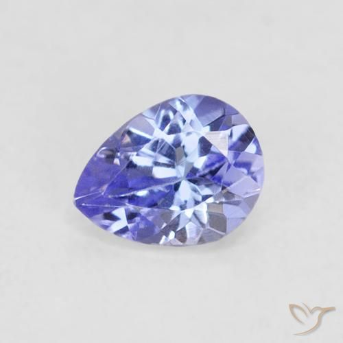 0.38ct Naturale Viola Blu Tanzanite, Forma a pera, VVS-VS