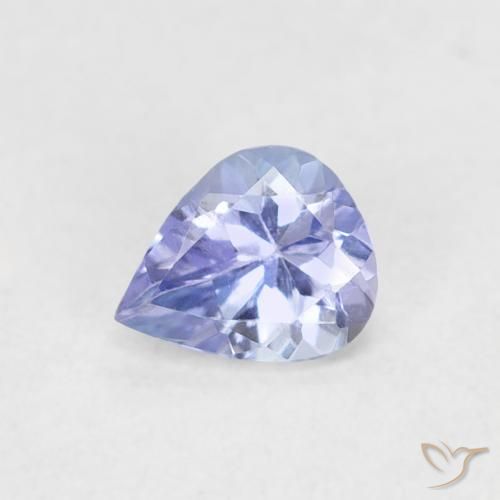 0.37ct Naturale Blu pastello Tanzanite, Forma a pera, VVS-VS