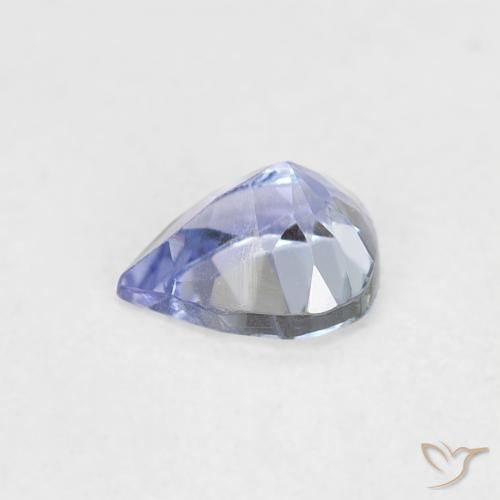 Tanzanite Blu pastello naturale da 0.37 ct, Forma a pera, VVS-VS