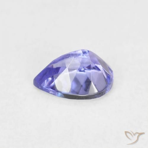 Tanzanite Blu elettrico naturale da 0.36 ct, Forma a pera, VVS-VS