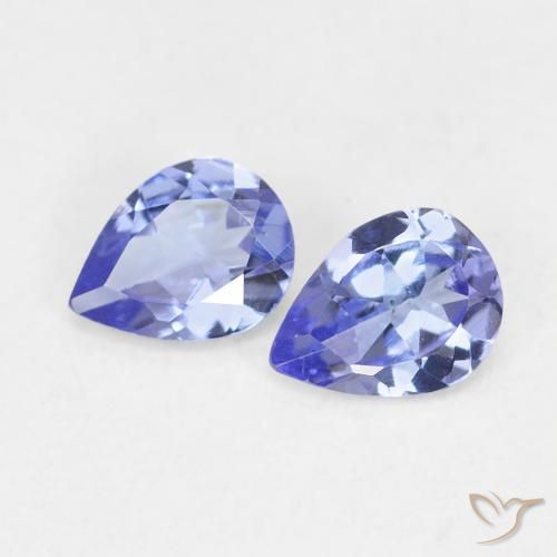 0.53ctw Naturale Blu intenso Tanzanite, Forma a pera, VS