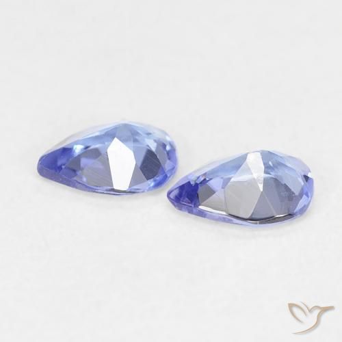 Gemme di Tanzanite Blu intenso naturale da 0.53 ct, Forma a pera, VS