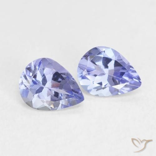 Gemme di Tanzanite Blu intenso naturale da 0.63 ct, Forma a pera, VVS-VS