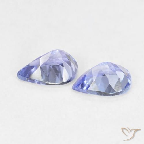 Gemme di Tanzanite Blu intenso naturale da 0.63 ct, Forma a pera, VVS-VS