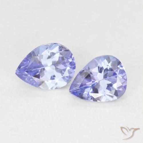 0.70ctw Naturale Viola Blu Tanzanite, Forma a pera, VVS-VS