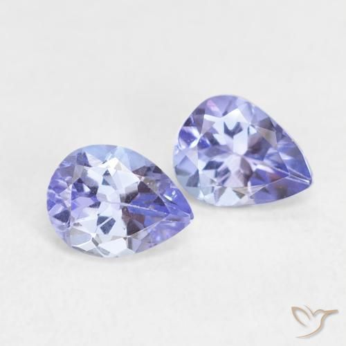 Gemme di Tanzanite Viola Blu naturale da 0.70 ct, Forma a pera, VVS-VS