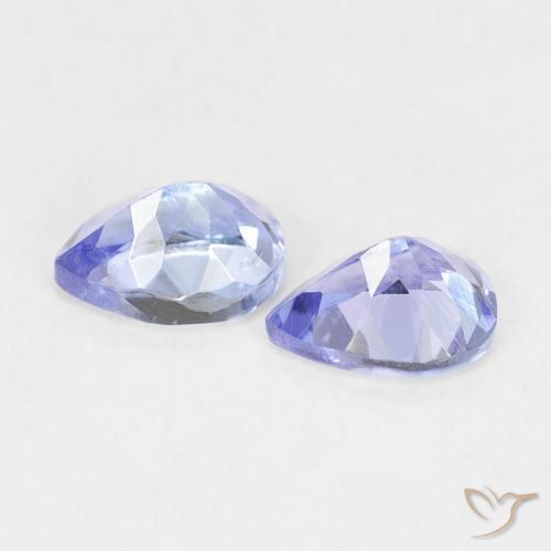 Gemme di Tanzanite Viola Blu naturale da 0.70 ct, Forma a pera, VVS-VS