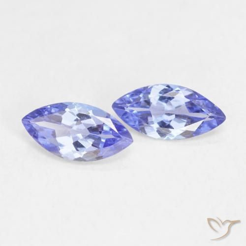 Gemme di Tanzanite Viola Blu naturale da 0.71 ct, Taglio marquise, VVS-VS